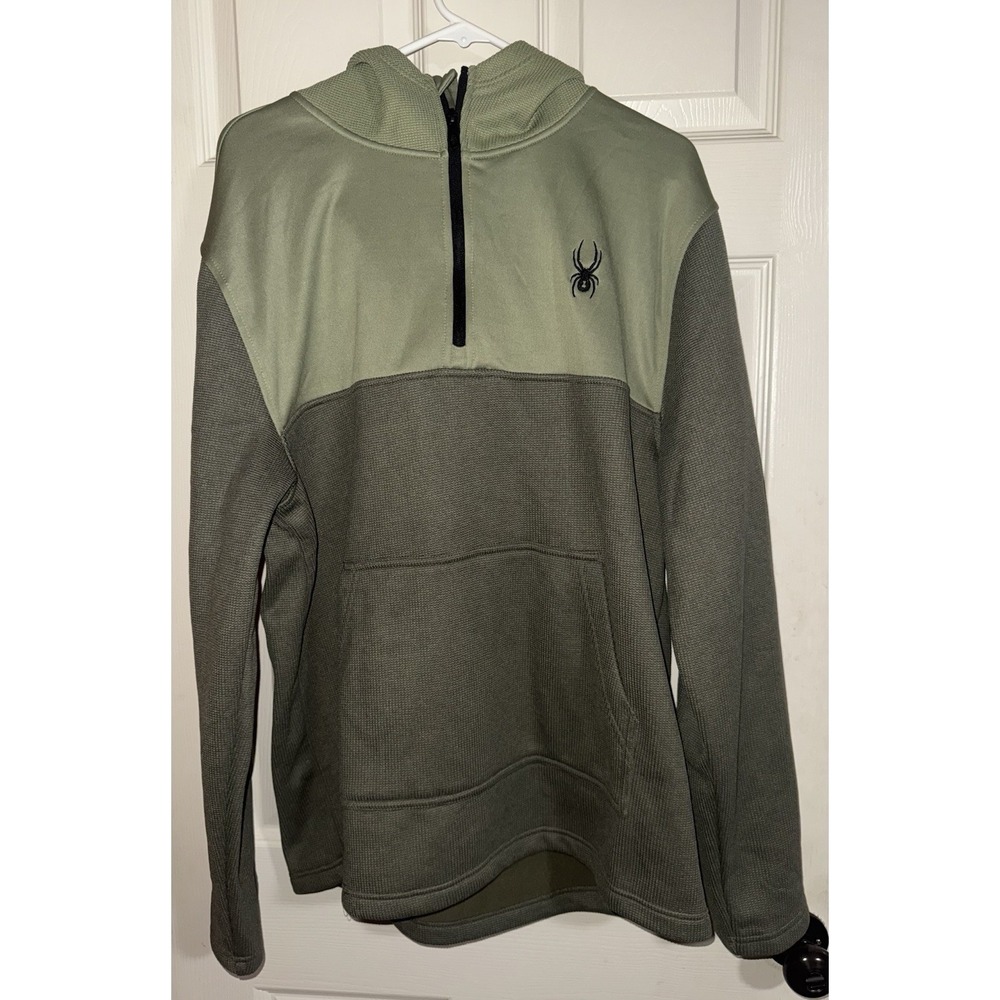 SPYDER Moss Green Zip Up Hoodie Men's Size XL‎
